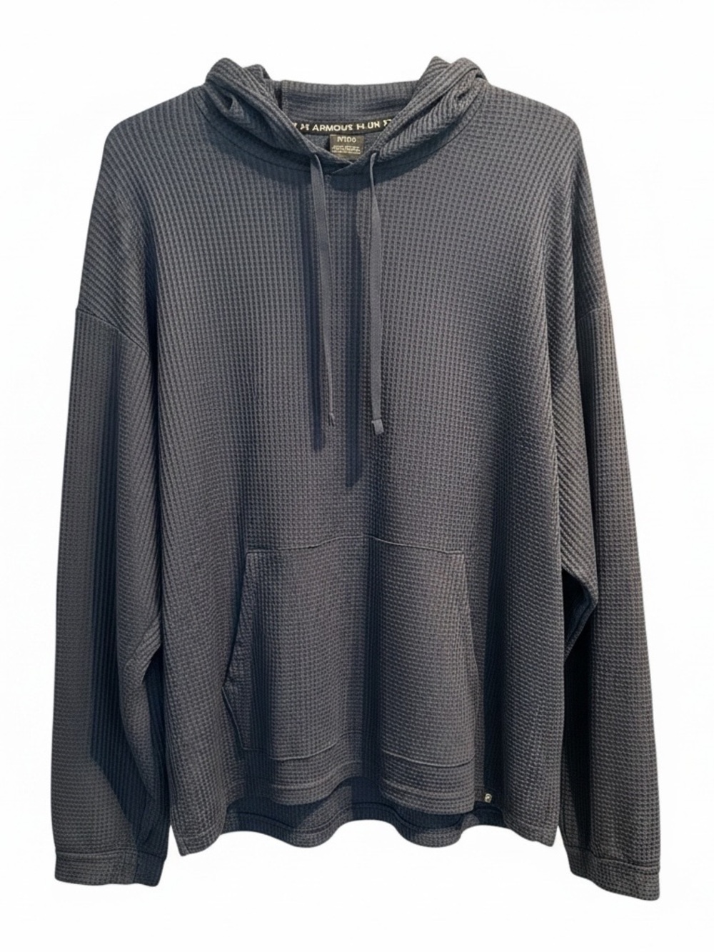 Under Armour Men’s Navy Waffle Knit Hoodie Pullover Size L